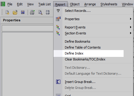 Index Menu